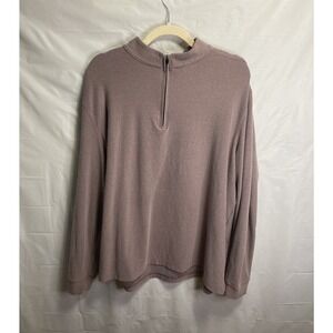 Johnnie-O Mens Performance 1/4 Zip Lightweight Sweater Purple Size XL‎ Stretch